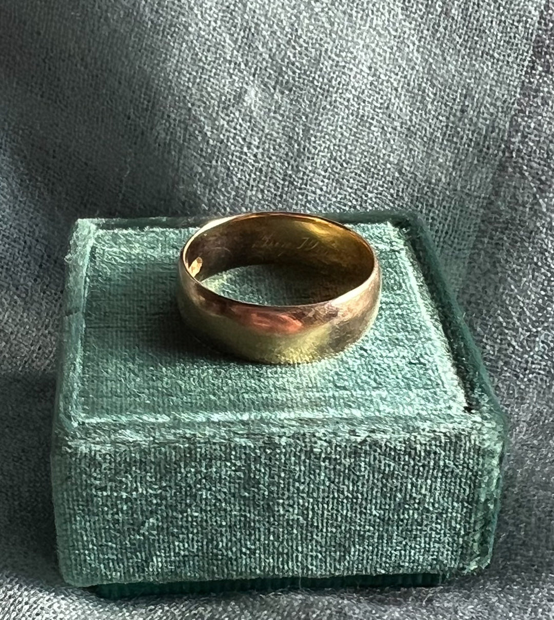 Victorian 18k Gold Victorian Band, "Aug. 19th 1888"
