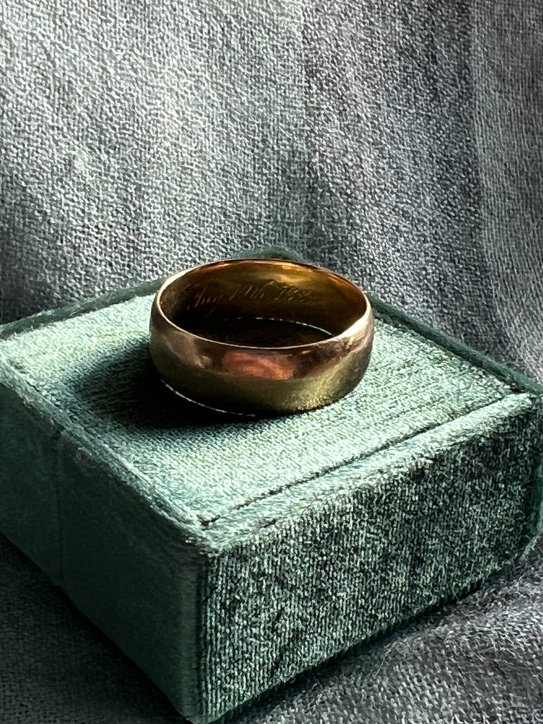 Victorian 18k Gold Victorian Band, "Aug. 19th 1888"