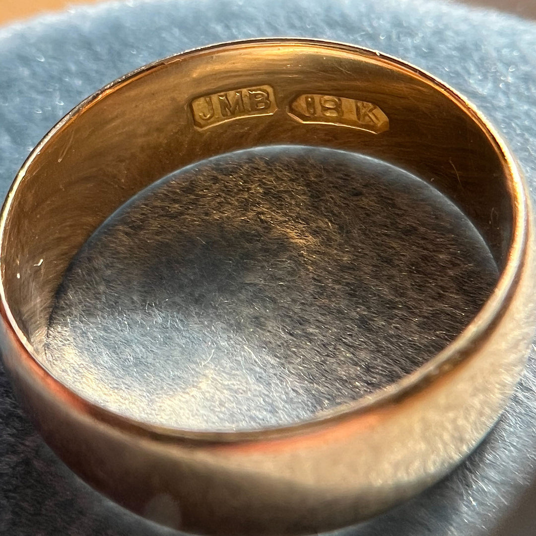 Victorian 18k Gold Victorian Band, "Aug. 19th 1888"