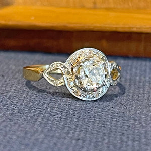 Antique Diamond Engagement Ring 18k and Platinum Edwardian