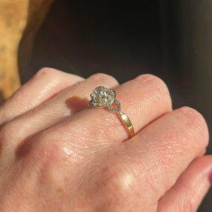 Antique Diamond Engagement Ring 18k and Platinum Edwardian