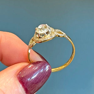 Antique Diamond Engagement Ring 18k and Platinum Edwardian