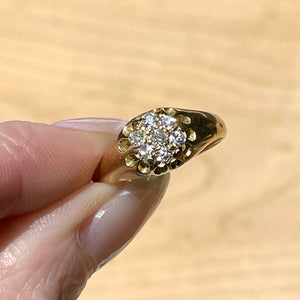 Victorian Old European Cut Diamond Cluster Ring 1902