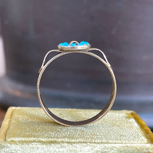 Victorian Turquoise Buckle Ring 18k Gold