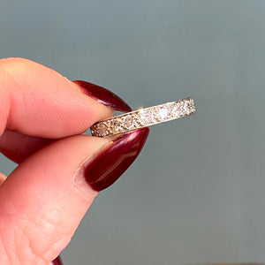 Art Deco Diamond Platnium Eternity Band Size 7 US