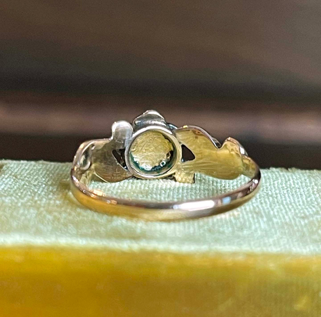 Victorian Forget Me Not Turquoise Gold Ring