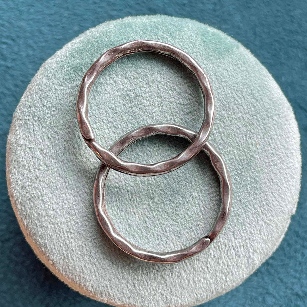 Victorian Gun Metal Split Rings, c. 1870