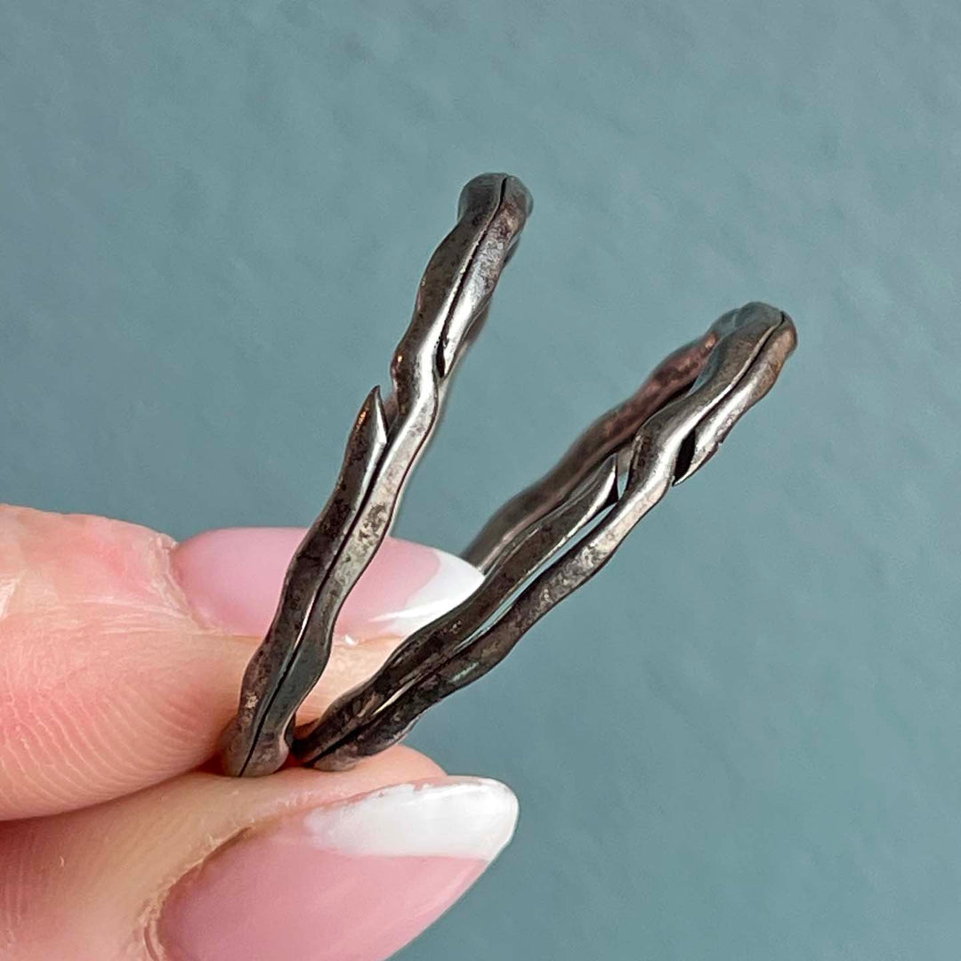 Victorian Gun Metal Split Rings, c. 1870