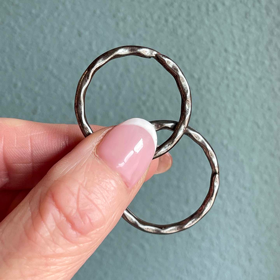 Victorian Gun Metal Split Rings, c. 1870