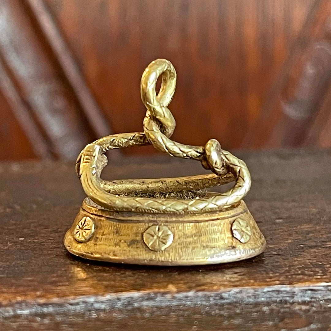 Antique Victorian 'Margaret' Carnelian Snake Fob Pendant