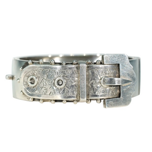 Victorian Silver Buckle Bangle, Dtd. 1884