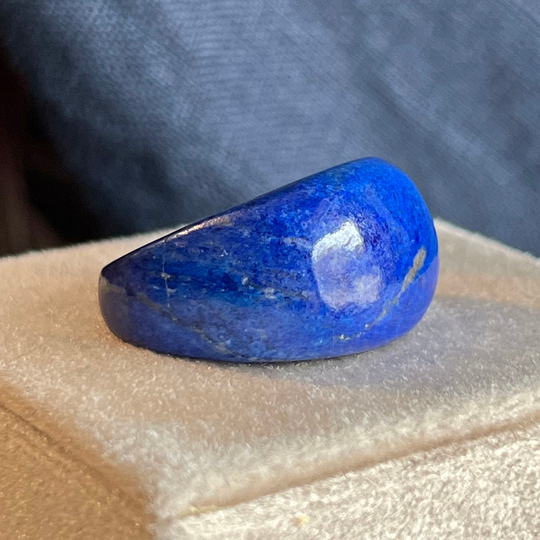 Unusual Art Deco Lapis Lazuli Ring 18k Gold c.1920