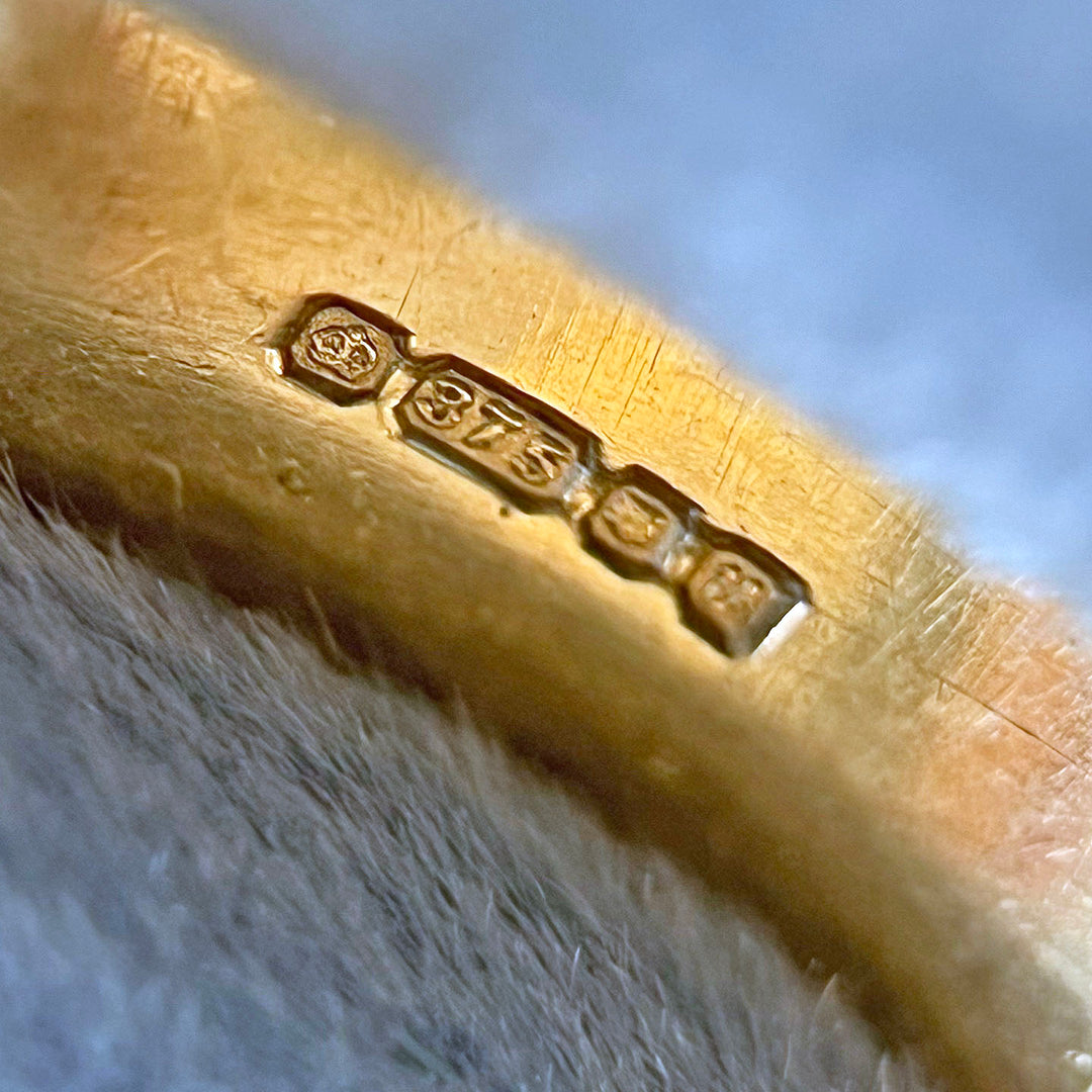 Vintage 9k Gold Men's Claddagh Ring London 1995