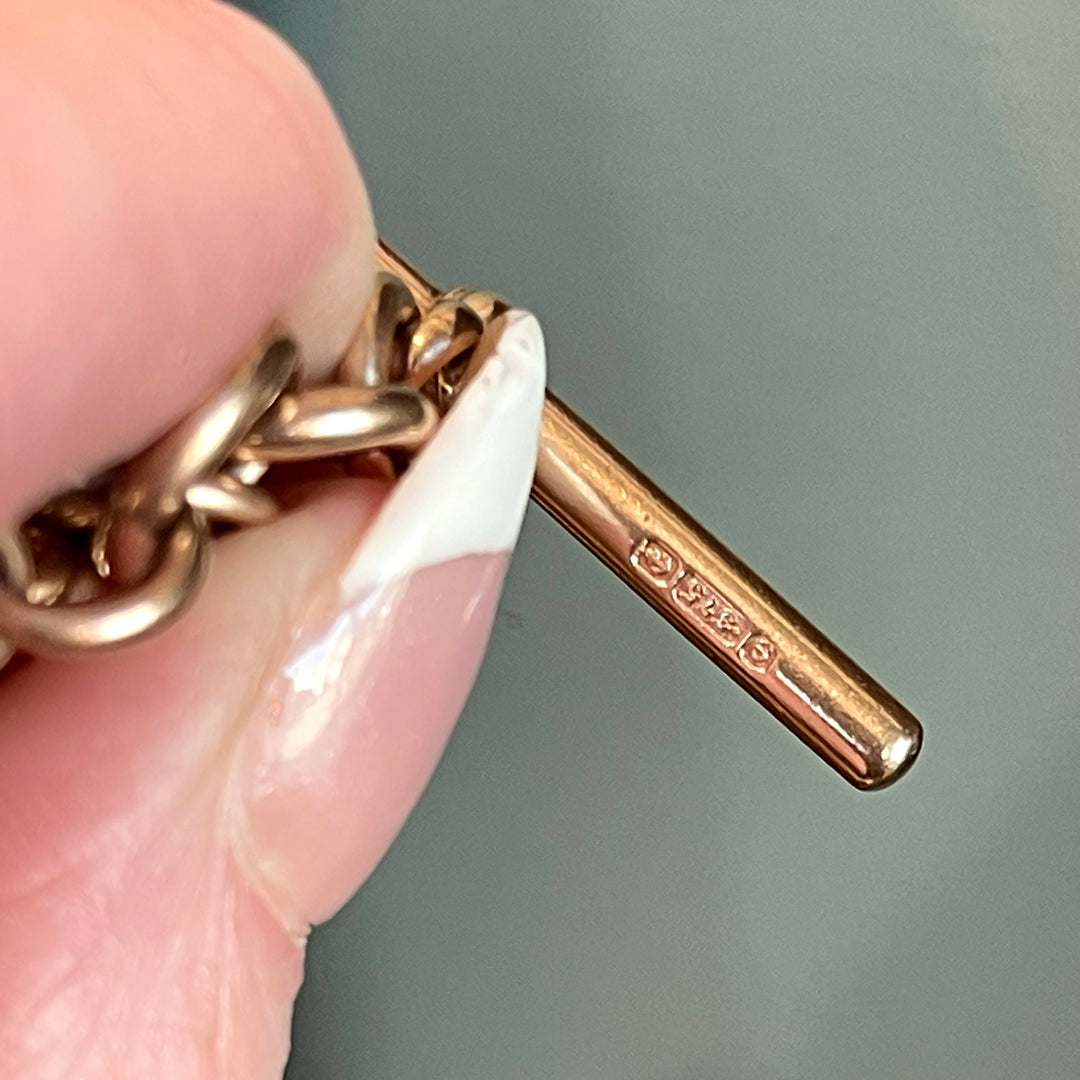 Antique Victorian Gold Watch Chain Necklace Paper Clip Link