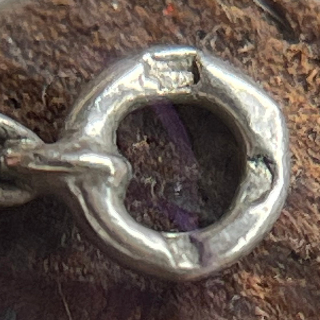 Antique French Art Nouveau Silver Station Chain with Lily of the Valley Motif