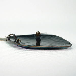 1960s Bold Silver Enamel Brooch Pendant Converter