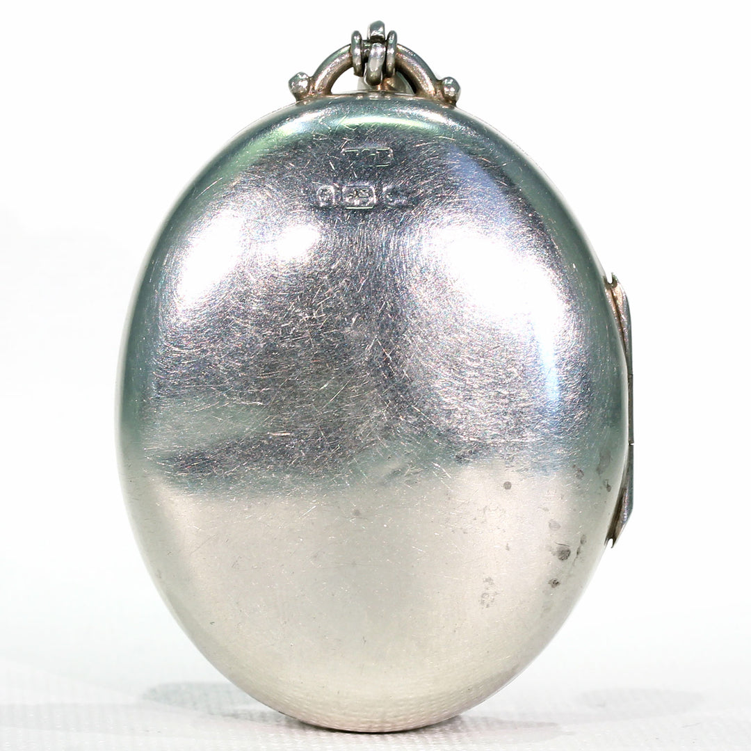 Antique Victorian Silver Locket Ivy Leaves