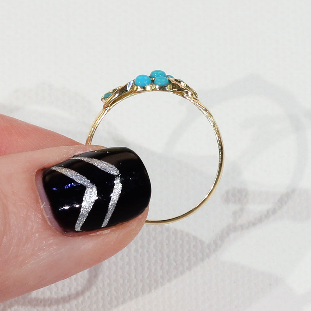 Victorian Turquoise Love Knot Ring