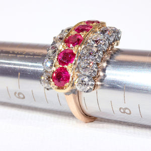 Antique Victorian Diamond and Ruby Ring