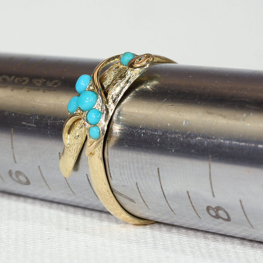 Victorian Turquoise Love Knot Ring
