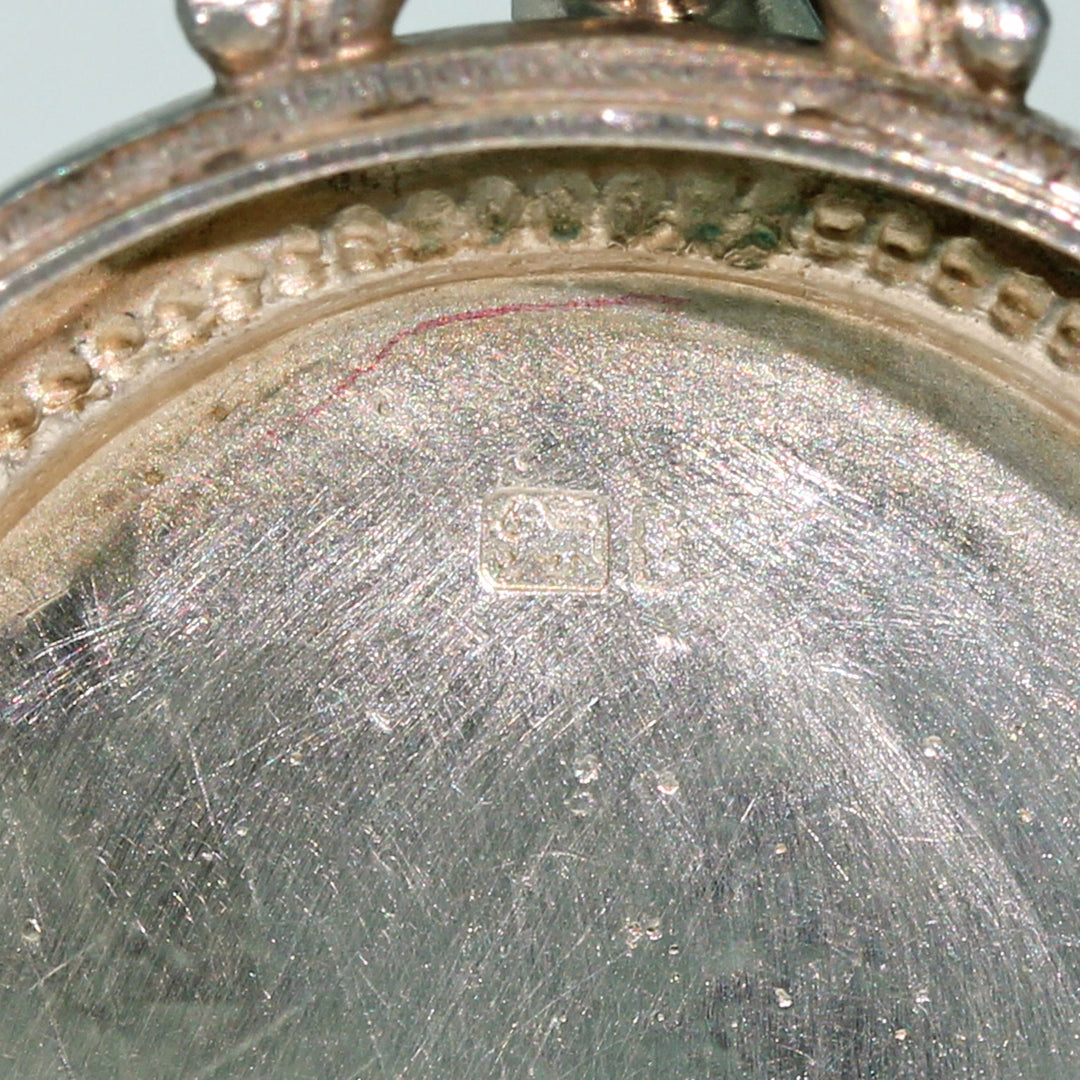 Antique Victorian Silver Locket Ivy Leaves