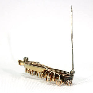 Antique 3cttw Diamond Brooch in 18k Gold