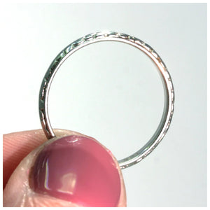 Antique Art Deco Carved Platinum Wedding Band Ring sz 7