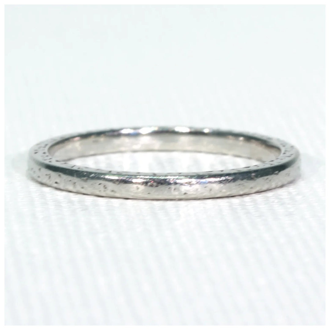 Antique Art Deco Platinum Wedding Band Ring
