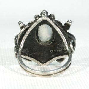 Antique Arts & Crafts Moonstone Silver Ring