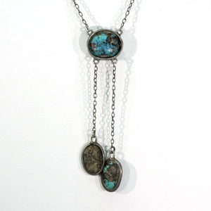 Antique Arts and Crafts Silver Turquoise Necklace