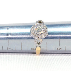 Antique Diamond Engagement Ring 18k and Platinum Edwardian