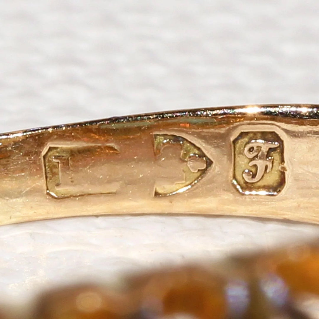 Antique Edwardian 5 Stone Opal Gold Ring