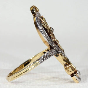 Antique French Art Nouveau Diamond Ring
