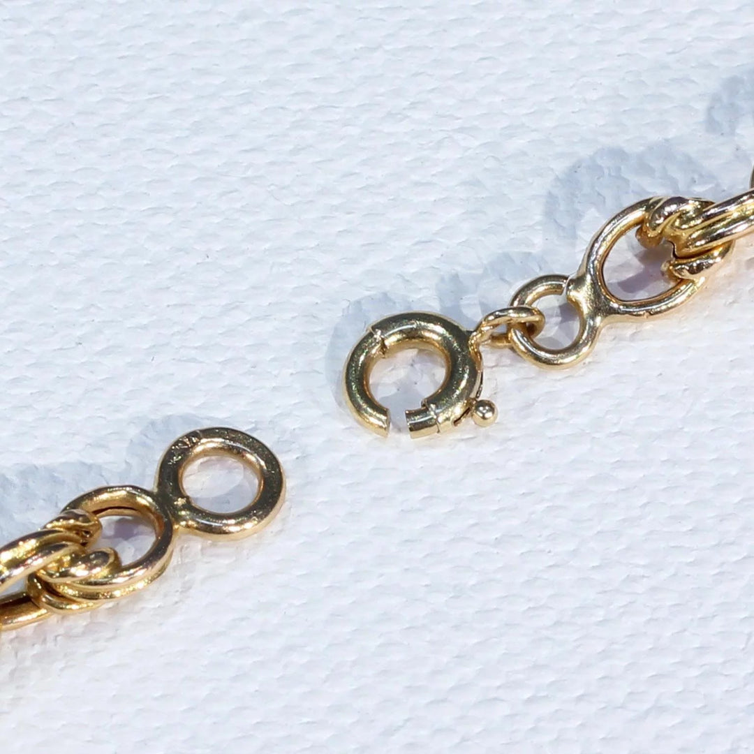 Antique French Long Guard Chain 52 inches 18k Gold