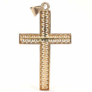 Antique French Peirced 18k Gold Cross