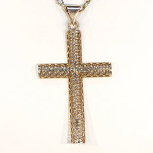 Antique French Peirced 18k Gold Cross