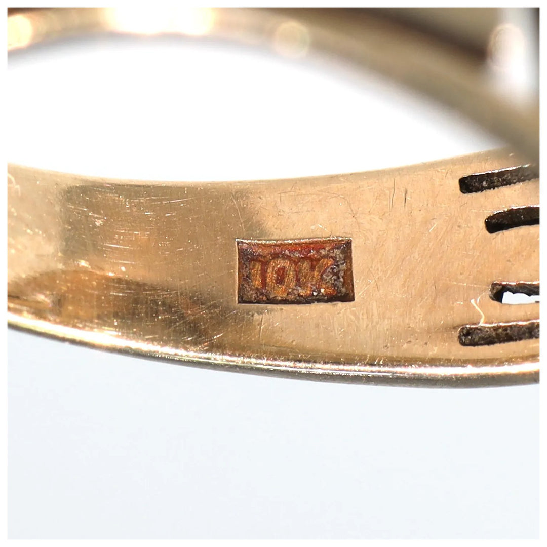 Antique Gold Sardonyx Carved Masonic Ring Intaglio