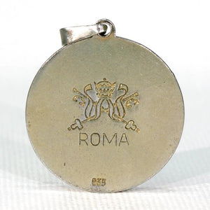 Antique Pietà Enamel Pendant Silver Roman