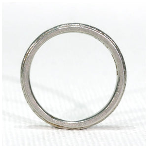 Antique Platinum Wedding Band Ring Inscribed 'Fidelity'