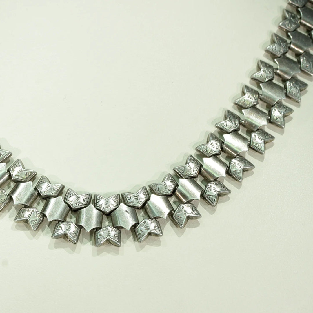 Antique Silver Victorian Collar Necklace