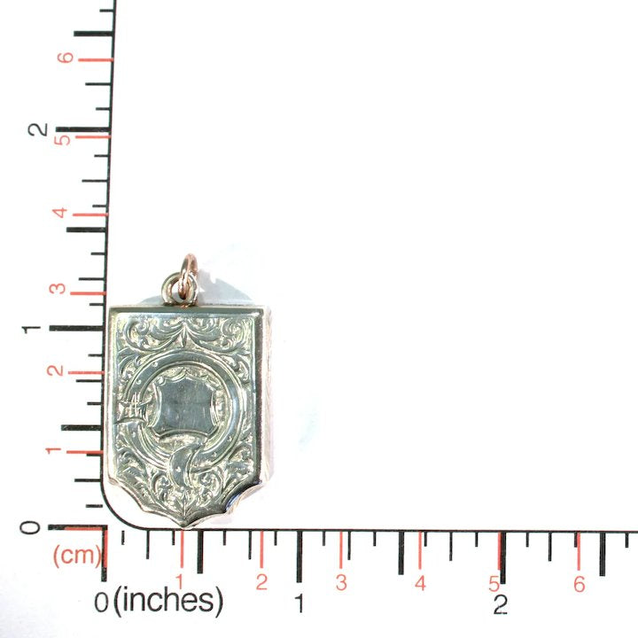 Antique Victorian 9k Gold Locket Shield Garter