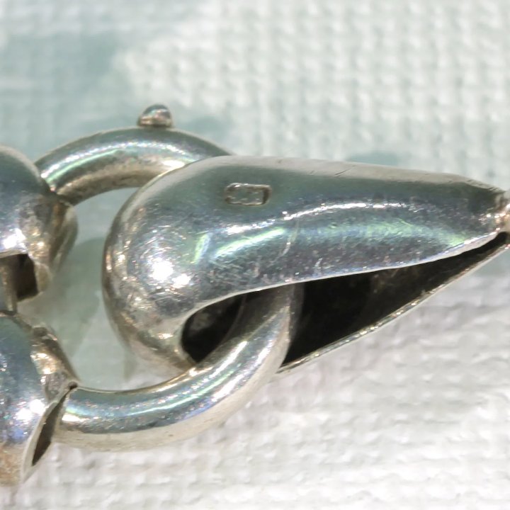 Antique Victorian Collar and Locket Necklace Sterling Silver