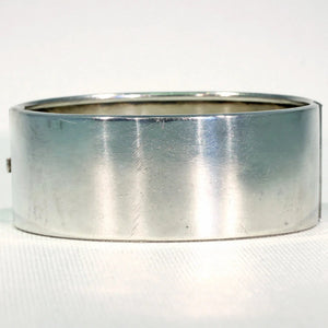 Antique Victorian Embossed Silver Bangle Bracelet