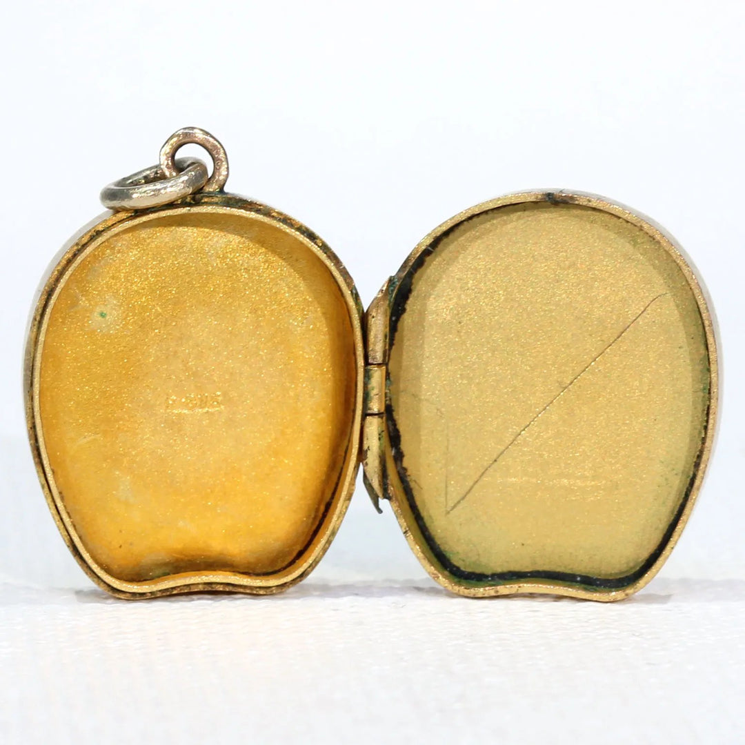 Antique Victorian Gold Flowers and Cross Locket
