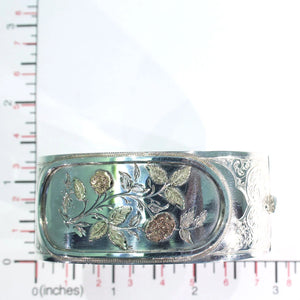 Antique Victorian Silver Bangle, Inscribed 1881