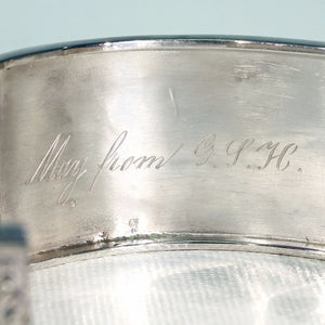 Antique Victorian Silver Bangle, Inscribed 1881