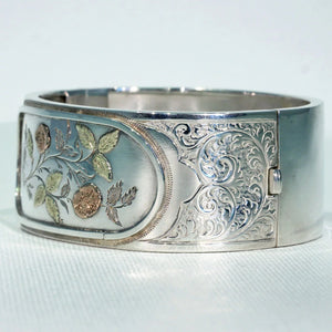 Antique Victorian Silver Bangle, Inscribed 1881