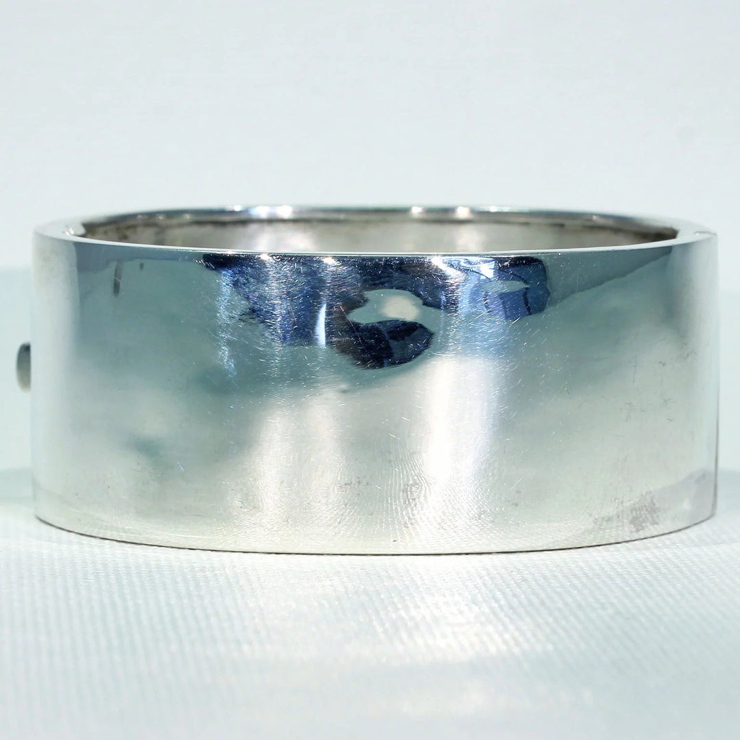 Antique Victorian Silver Bangle, Inscribed 1881