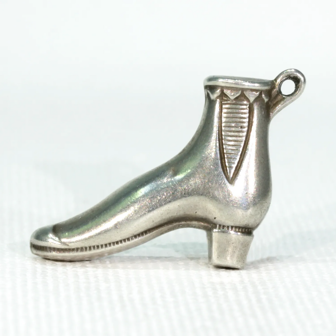 Antique Victorian Silver Boot Charm Pendant