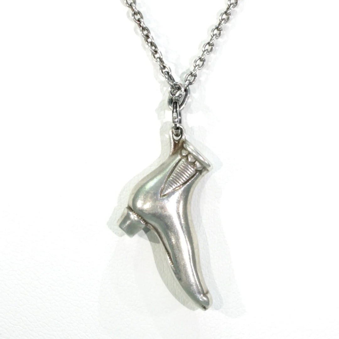Antique Victorian Silver Boot Charm Pendant